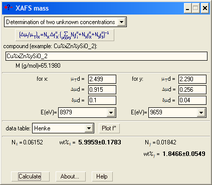 winxcom program for calculating x ray attenuation coefficients